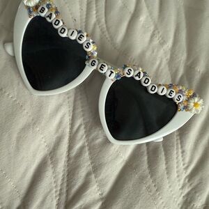 White Baddies Get Saddies Sunglasses